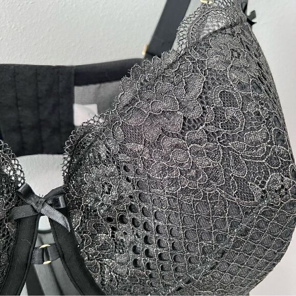 Cacique Metallic and Sheer Babydoll Lingerie Size 40 DDD  NWOT! - Picture 5 of 11